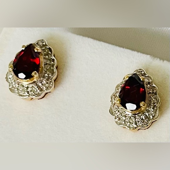 Garnet Diamond set in 14k - Picture 2 of 11